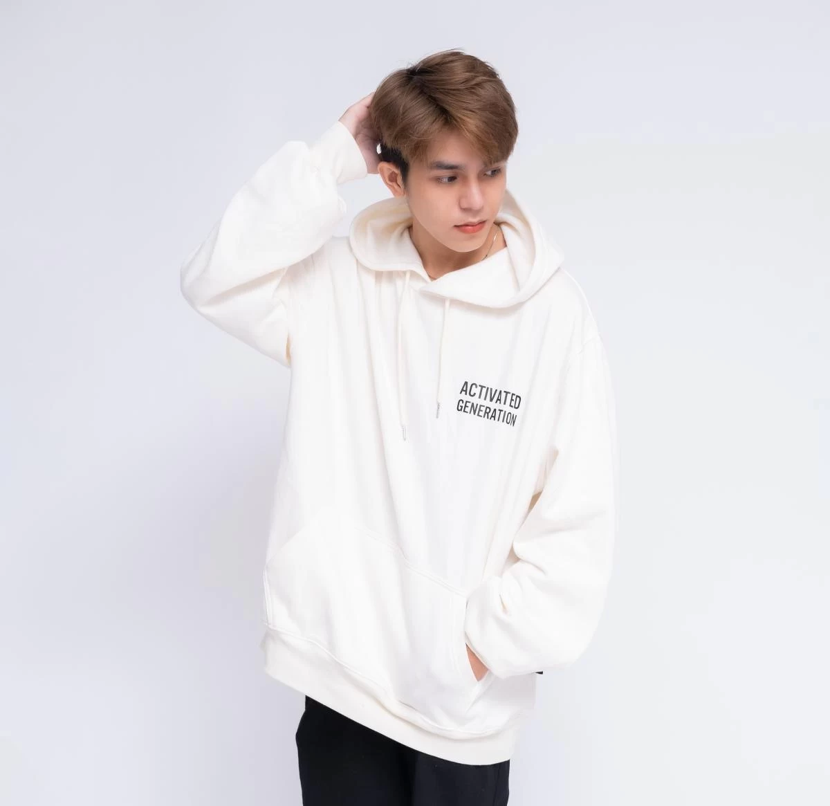 Áo Hoodie Oversized Nam Activated Generation Big Icon