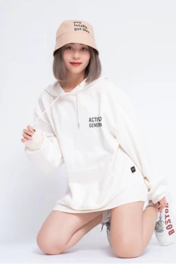 Gia Công Thời Trang Áo Hoodie Oversized Nữ Activated Generation Big Icon