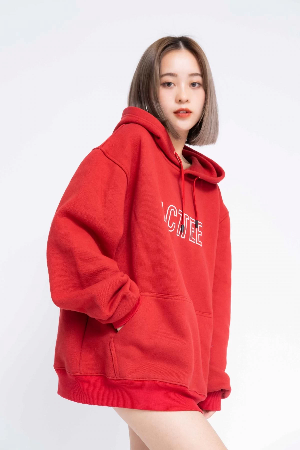 Gia Công Thời Trang Áo Hoodie Oversized Nữ Acttee Line1