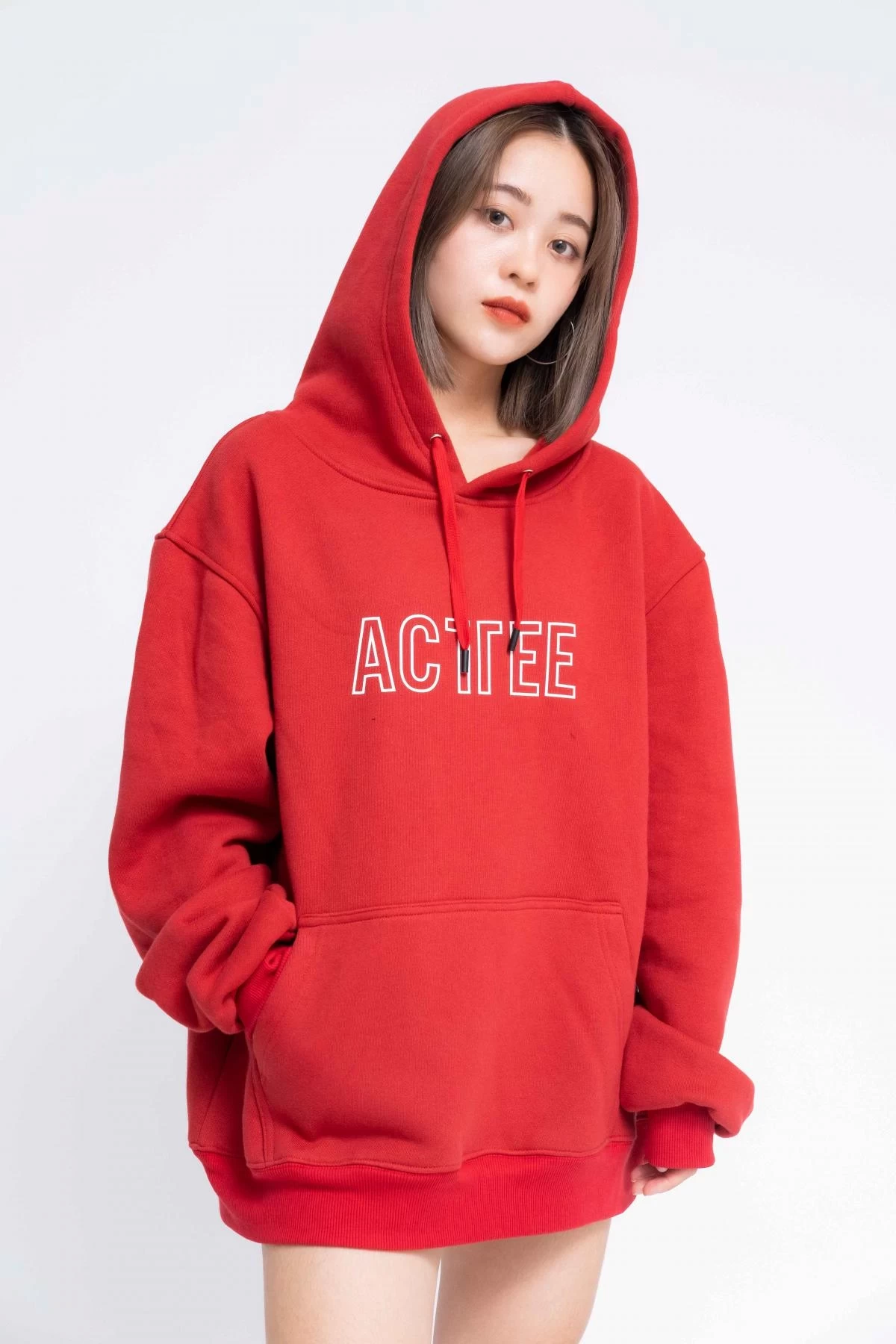 Gia Công Thời Trang Áo Hoodie Oversized Nữ Acttee Line2