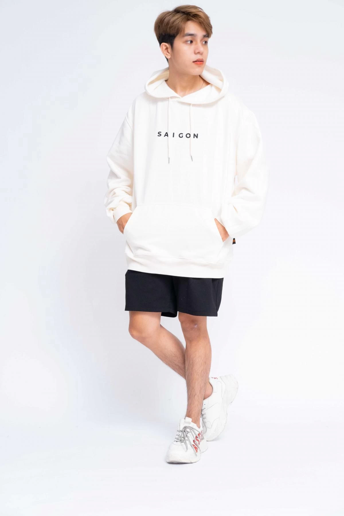 Gia Công Thời Trang Hoodie Oversized Saigon Letter Of Vietnam