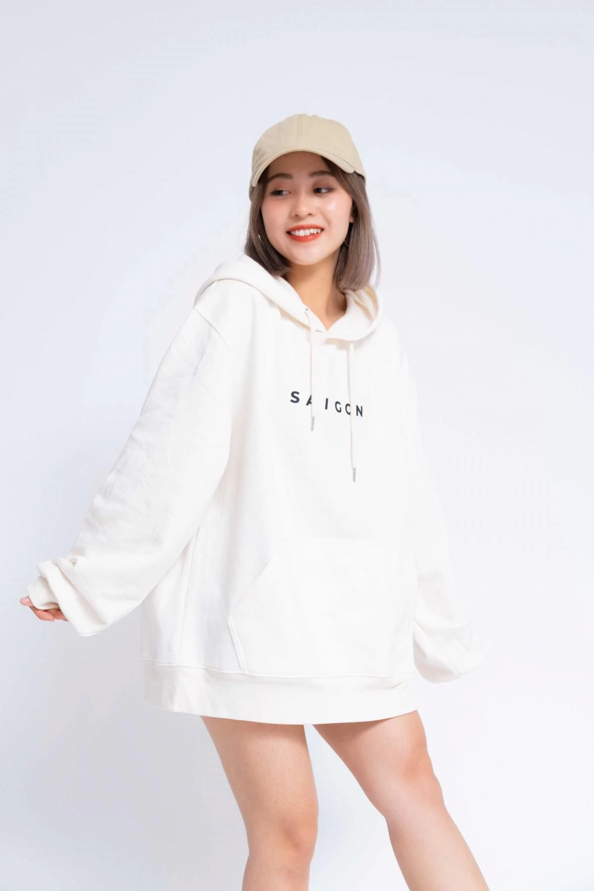 Gia Công Thời Trang Hoodie Oversized Saigon Letter Of Vietnam